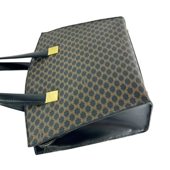 CELINE Vintage Black Canvas Macadam Tote Bag Made in Italy Authenticated - Picture 13 of 15